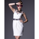 Affordable Column Short Holiday Dresses/ Chic Ivory Organza Homecoming Dresses