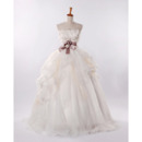 Elegant Strapless A-Line Wedding Dresses/ Fall Long Church Bridal Gowns