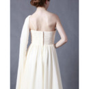 Discount Chiffon Empire Wedding Dresses/ Elegant One Shoulder Garden Bridal Gowns