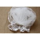 White Organza Flower Girl Veils with Tiaras