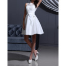 Discount Fashionable A-Line Satin Short Reception Wedding Dresses