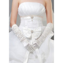 Elbow Satin Ivory Wedding Gloves