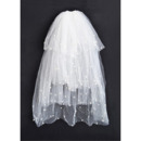 4 Layers Elbow with Beads Ivory Wedding Veils