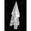 1 Layer Elbow with Applique Ivory Wedding Veils