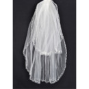 2 Layers Fingertip with Embroidery Ivory Wedding Veils