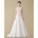 Elegant A-Line Sweetheart Court Train Bridal Gowns for Wedding
