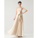 Discount Empire Strapless Floor Length Chiffon Bridesmaid Dresses