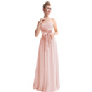 Inexpensive Elegant Strapless Floor Length Chiffon Bridesmaid Dresses