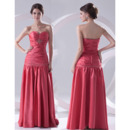 Spring Sheath Sweetheart Floor Length Satin Evening/ Prom Dresses