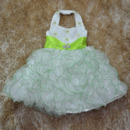 Ball Gown Halter Tea Length Ruffle Flower Girl Dresses