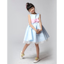 Discount A-Line Knee Length Satin Flower Girl Dresses