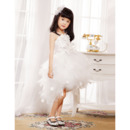 Ball Gown Spaghetti Straps Short Tulle Flower Girl Dresses