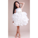 Ball Gown Short Satin Ruffle Flower Girl Dresses