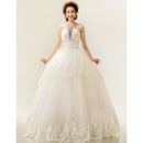 Ball Gown Strapless Floor Length Organza Wedding Dresses for Spring