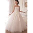 Inexpensive Ball Gown Strapless Floor Length Sequin Wedding Dresses