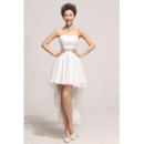 Asymmetric High-Low Chiffon A-Line Sweetheart Dresses for Summer Wedding