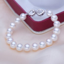 White/ Multicolor 8 - 8.5mm Freshwater Off-Round Bridal Pearl Bracelet