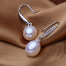 White 9 - 9.5mm Freshwater Drop Bridal Pearl Earring Set