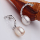 White 9 - 9.5mm Freshwater Drop Bridal Pearl Earring Set