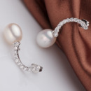 White 9 - 9.5mm Freshwater Drop Bridal Pearl Earring Set