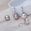 White/ Pink/ Purple/ Black 9.5 - 10.5mm Freshwater Pearl Earring Set