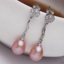 White/ Pink/ Purple 8.5 - 9.5mm Freshwater Drop Pearl Earring Set