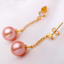 Discount Pink/ White 8 - 9mm Freshwater Round Pearl Earring Set