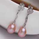 Affordable Purple/ Pink/ White 9 - 10mm Freshwater Pearl Earring Set