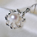 Stunning White 11 - 12mm Off-Round Freshwater Natural Pearl Pendants