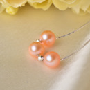 Discount White/ Pink 8 - 8.5mm Round Freshwater Natural Pearl Pendants