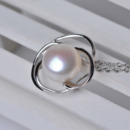 Elegant White 11 - 12mm Off-Round Freshwater Natural Pearl Pendants