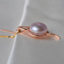 Elegant Purple 12 - 13mm Off-Round Freshwater Natural Pearl Pendants