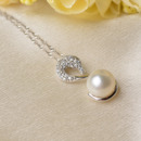 Elegant White Off-Round 10 - 11mm Freshwater Natural Pearl Pendants