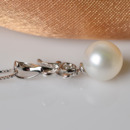 Stunning White Round 8 - 11mm Freshwater Natural Pearl Pendants