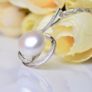 Gorgeous White Off-Round 11.5-12mm Freshwater Natural Pearl Pendants