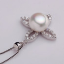 Stunning White Off-Round 10-11mm Freshwater Natural Pearl Pendants