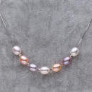 Stunning Multi-Color Drop 8-9mm Freshwater Natural Pearl Pendants