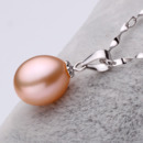 White/ Pink/ Purple Drop 8.5-9.5mm Freshwater Natural Pearl Pendants