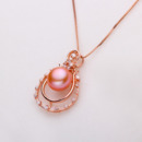 White/ Pink/ Purple Off-Round Freshwater Natural Pearl Pendants