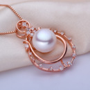 White/ Pink/ Purple Off-Round Freshwater Natural Pearl Pendants