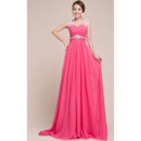 Sexy Straps Chiffon Sheath/ Column Floor Length Evening/ Prom Dresses