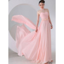 Sheath Sweetheart Chiffon Long Evening/ Prom Dresses for Spring