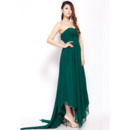 Sexy Asymmetric Chiffon Empire Sweetheart Sweep Train Evening Dresses