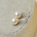 Cute White 8.5-9mm Round Freshwater Natural Pearl Earring Set