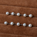 Fashionable White Round 6mm Freshwater Natural Pearl Earring Set