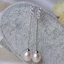 Inexpensive Pink/ White Round/ Drop Freshwater Natural Pearl Earring Set