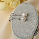 Inexpensive White Drop 7-8mm Freshwater Natural Pearl Earring Set
