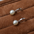 Affordable White 8.5-9mm Round Freshwater Natural Pearl Earring Set