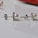 White/ Pink/ Purple Off-Round Freshwater Natural Pearl Earring Set