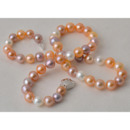 Stunning Multicolor 7.5 - 8.5mm Freshwater Off-Round Pearl Necklaces